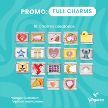 Cargar imagen en el visor de la galería, Pulsera Italiana FULL Charms 18 pzas Aleatorios Acero Inoxidable