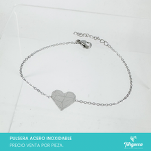 Cargar imagen en el visor de la galería, Pulsera Corazon Acero Inoxidable
