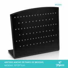 Cargar imagen en el visor de la galería, Exhibidor 39 Broqueles Negro
