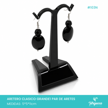 Cargar imagen en el visor de la galería, Exhibidor aretero clasico Grande acrilico negro

