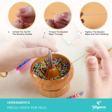 Load image into Gallery viewer, Cuenco de Madera Giratorio para Chaquira Herramienta Bisutería
