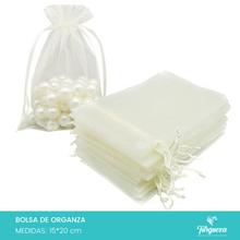 Load image into Gallery viewer, Bolsa de Organza Beige (10pzas 15x20cm)

