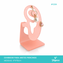 Cargar imagen en el visor de la galería, Exhibidor Oreja para Aretes Rosa
