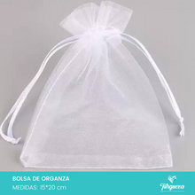 Load image into Gallery viewer, Bolsa de Organza Blanco (10pzas 15x20cm)
