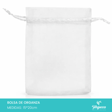 Load image into Gallery viewer, Bolsa de Organza Blanco (10pzas 15x20cm)
