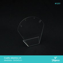 Cargar imagen en el visor de la galería, Exhibidor Abanico Collar y Aretes Transparente

