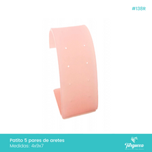 Cargar imagen en el visor de la galería, Exhibidor Barra 5 Pares Broqueles Rosa
