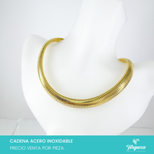 Cargar imagen en el visor de la galería, Cadena Panza Víbora Gruesa Choker (43cm-1cm) Acero Inoxidable

