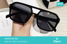 Load image into Gallery viewer, Lentes de Sol Aviador Retro B Negro #137
