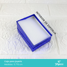 Cargar imagen en el visor de la galería, Caja de Joyería Azul Tornasol Estrellas (5.7*8cm)
