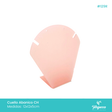 Cargar imagen en el visor de la galería, Exhibidor Abanico Collar y Aretes Rosa
