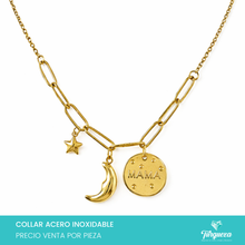 Load image into Gallery viewer, Collar Luna Mama Acero Inoxidable
