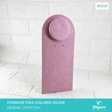 Cargar imagen en el visor de la galería, Exhibidor Cuello Plano Tela Rosa
