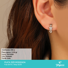 Cargar imagen en el visor de la galería, Arracada Estrellas Joyería Plata .925

