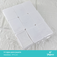 Load image into Gallery viewer, Pack 9 Cajas Blanca de Plástico para Broqueles (3*4cm)
