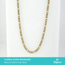 Cargar imagen en el visor de la galería, Cadena Carte Dorada (70cm-6mm) Acero Inoxidable
