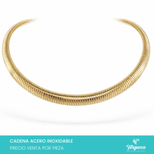 Cargar imagen en el visor de la galería, Cadena Panza Víbora Gruesa Choker (43cm-1cm) Acero Inoxidable
