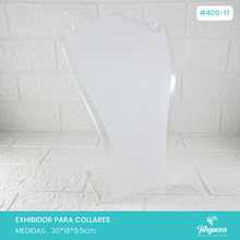 Cargar imagen en el visor de la galería, Exhibidor Cuello B GDE Collar y Aretes Transparente Glass
