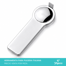 Cargar imagen en el visor de la galería, Herramienta Para Pulsera Italiana Plateado Acero Inoxidable
