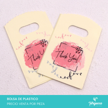 Load image into Gallery viewer, Bolsa de Plástico Thank You Pequeña  (50pzas 9x15cm)
