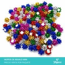 Cargar imagen en el visor de la galería, Moños Multicolor Mini Pack 120 pzas (2cm)
