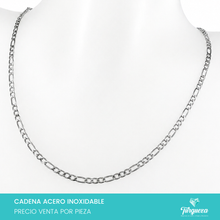 Load image into Gallery viewer, Cadena Carte Mini Plateada (45cm-2mm) Acero Inoxidable
