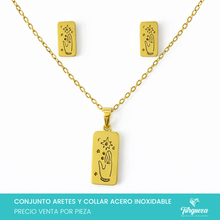 Cargar imagen en el visor de la galería, Conjunto Mano Mistica Estrellas Dorado Acero Inoxidable
