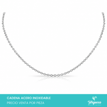 Load image into Gallery viewer, Cadena Clásica Plateada (60cm-1.5mm) Acero Inoxidable
