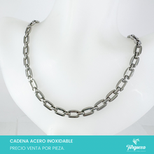 Load image into Gallery viewer, Cadena Forzada Plateado (60cm-6mm) Acero Inoxidable

