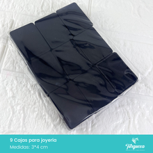 Load image into Gallery viewer, Pack 9 Cajas Negra de Plástico para Broqueles (3*4cm)

