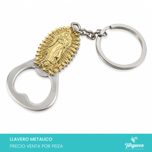 Cargar imagen en el visor de la galería, Llavero Virgen de Guadalupe Plateado
