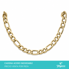 Load image into Gallery viewer, Cadena Choker Carte Dorada (43cm-9mm) Acero Inoxidable
