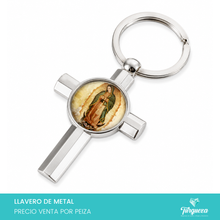 Load image into Gallery viewer, Llavero Virgen de Guadalupe Plateado
