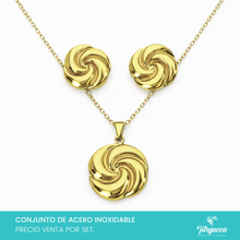 Cargar imagen en el visor de la galería, Conjunto Abanico Dorado Acero Inoxidable
