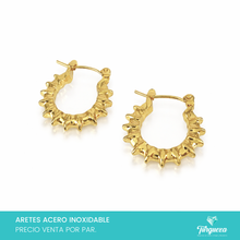 Load image into Gallery viewer, Arete Arracada Dorado (2cm) Acero Inoxidable
