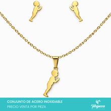 Load image into Gallery viewer, Conjunto Niño Dorado Acero Inoxidable
