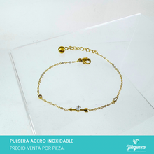 Load image into Gallery viewer, Pulsera Flechita Dorada Acero Inoxidable
