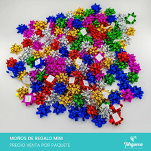 Cargar imagen en el visor de la galería, Moños Multicolor Mini Pack 120 pzas (2cm)
