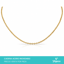Cargar imagen en el visor de la galería, Cadena Clásica Dorada (60cm-1.5mm) Acero Inoxidable
