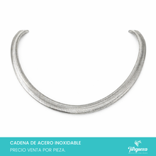 Load image into Gallery viewer, Cadena Planchada Plateado (60cm-8mm) Acero Inoxidable
