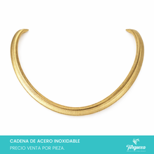 Load image into Gallery viewer, Cadena Planchada Dorada (60cm-8mm) Acero Inoxidable
