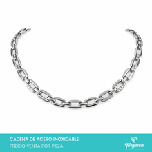 Load image into Gallery viewer, Cadena Forzada Plateado (60cm-6mm) Acero Inoxidable
