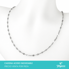 Load image into Gallery viewer, Cadena Barco Plateada (50cm-2mm) Acero Inoxidable
