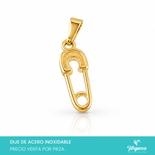 Load image into Gallery viewer, Dije Segurito Dorado Acero Inoxidable
