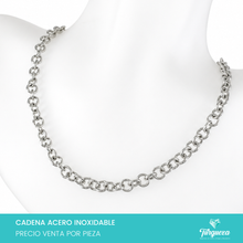 Load image into Gallery viewer, Cadena Forzada Plateado (50cm-5mm) Acero Inoxidable
