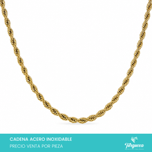 Load image into Gallery viewer, Cadena Torsal Dorada (70cm-4mm) Acero Inoxidable
