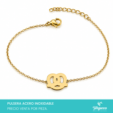 Load image into Gallery viewer, Pulsera Pretzel Dorada Acero Inoxidable
