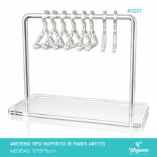 Cargar imagen en el visor de la galería, Exhibidor Aretes Ropero Ganchitos de Ropa Transparente
