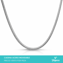 Load image into Gallery viewer, Cadena Planchada Plateada (50cm-4mm) Acero Inoxidable
