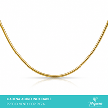 Load image into Gallery viewer, Cadena Planchada Dorada (50cm-2mm) Acero Inoxidable*

